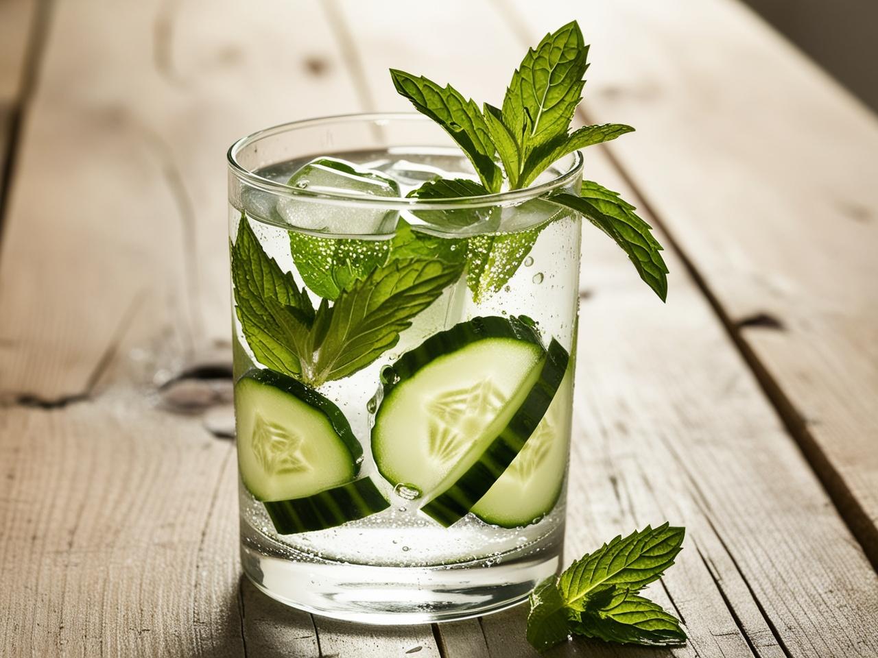 Cucumber and Mint Infused Water